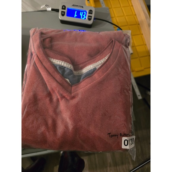 Tommy Bahama Mens 4XLB V Neck Lounge Long Sleeve Pullover Shirt Red Heather - Picture 10 of 10